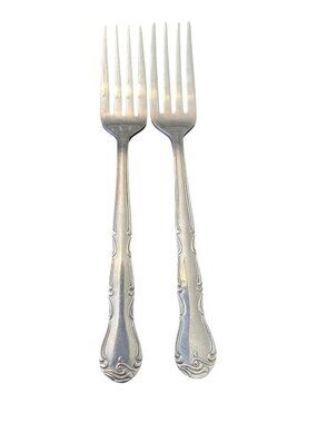 Vintage Delco Stainless Steel Korea YORK 7" Fork  Set of 2